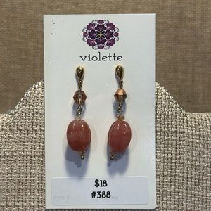 Unique Vintage Beaded Earrings #388 Handmade by Violette Grace